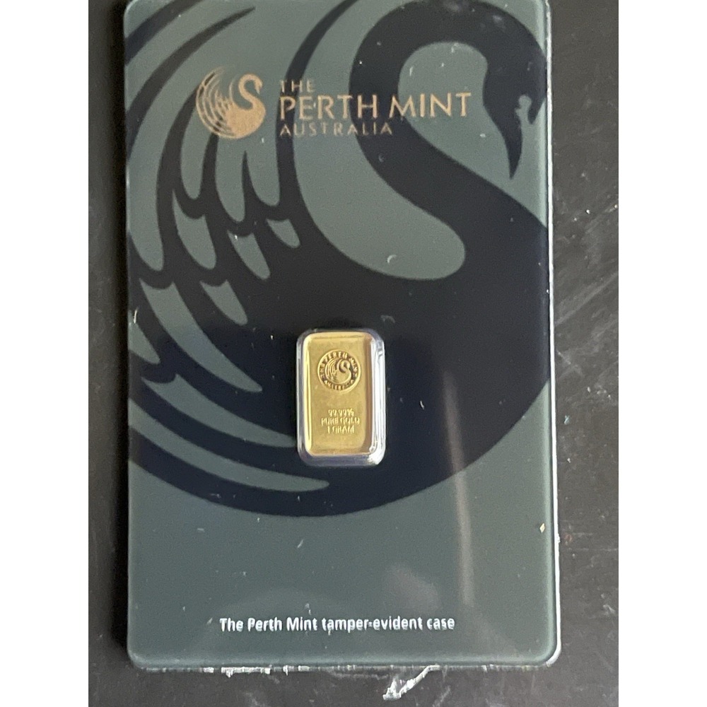 Perth Mint‎ 1 Gram Gold Bar 9999 Fine Gold Sealed Assay Card Australia